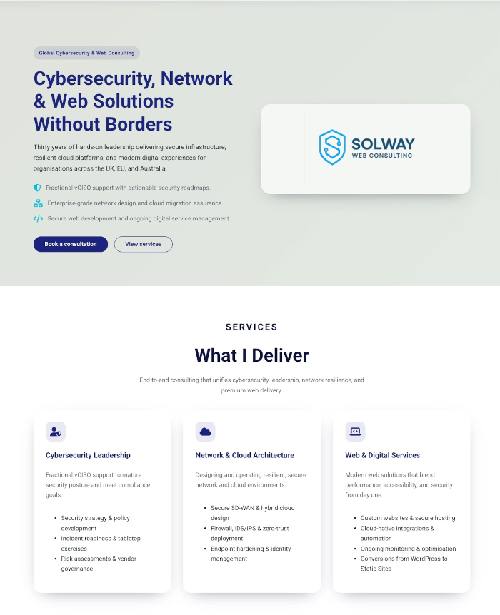 Solway Web Consulting website screenshot
